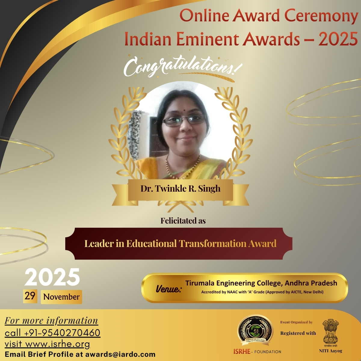 Dr. Twinkle R. Singh